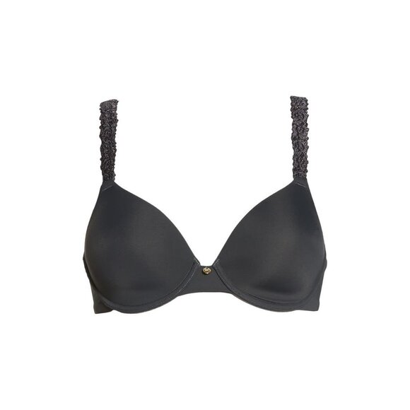 🆕NATORI Rose Dream Custom Coverage UW T-Shirt Bra 36G Coal Black #731080 - Picture 5 of 12